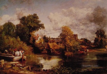 El Caballo Blanco Paisaje romántico Arroyo de John Constable Pinturas al óleo